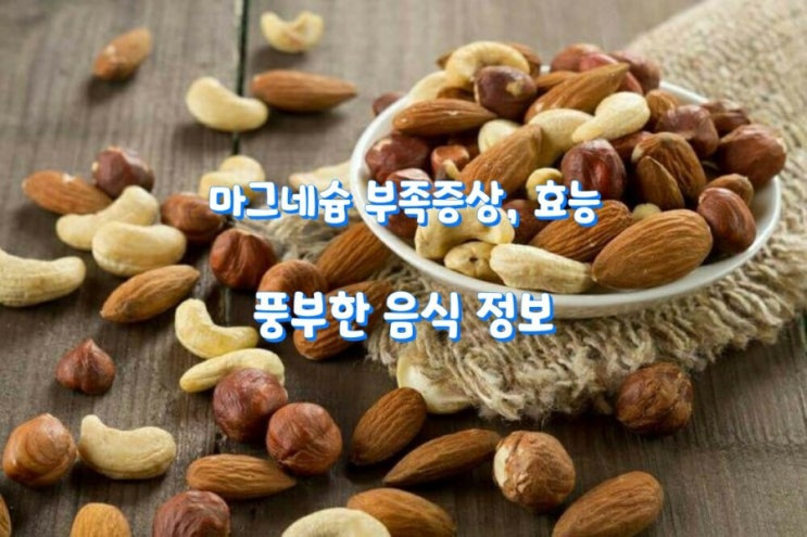  마그네슘 부족증상, 효능, 풍부한 음식 정보