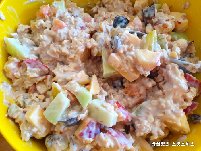  [홈쿠킹] 과일,견과류 듬뿍! 스위스 건강 아침식, 비르허 뮤슬리 (Birchermüesli) 간단 레시피