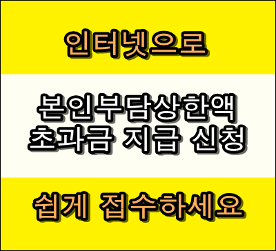 본인부담상한액 초과금 지급신청 인터넷으로 쉽게 접수하기 본인부담상한액 초과금 지급신청 인터넷으로 쉽게 접수하기
