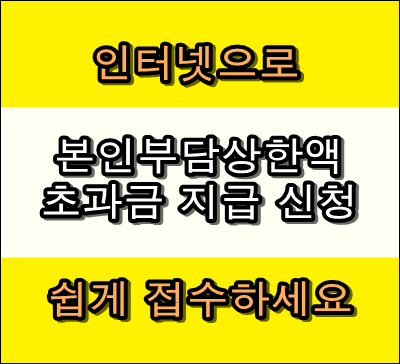 본인부담상한액 초과금 지급신청 인터넷으로 쉽게 접수하기