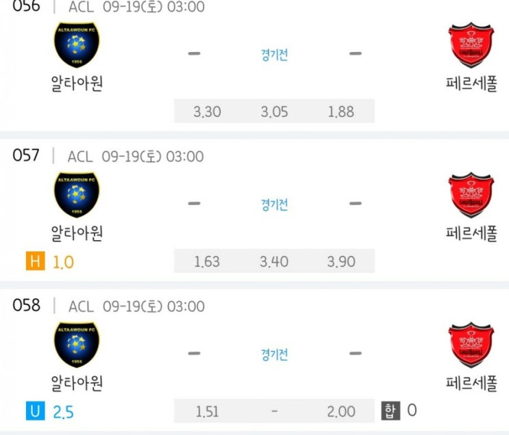 2020.09.18 ACL AFC 아시아 챔피언스리그 조별리그 4차전 알타아원 페르세폴 | S알나스 세파한