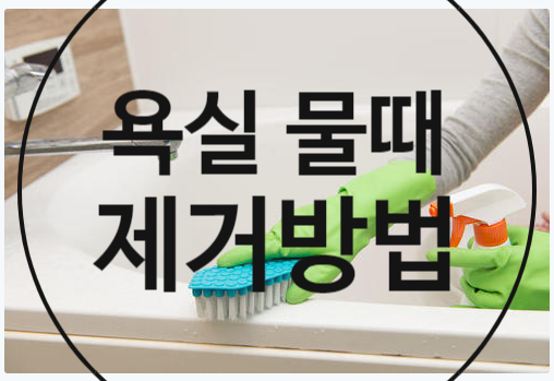  욕실 거울의 물때 제거 방법