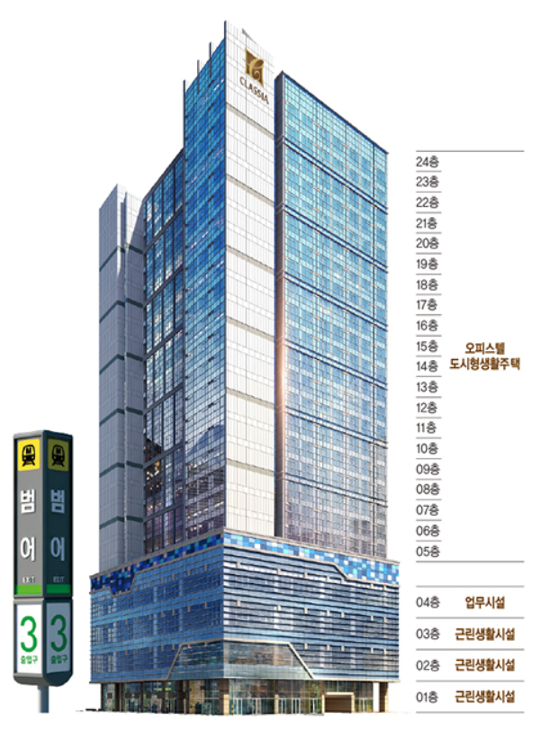  범어네거리 클래시아 정보입니다