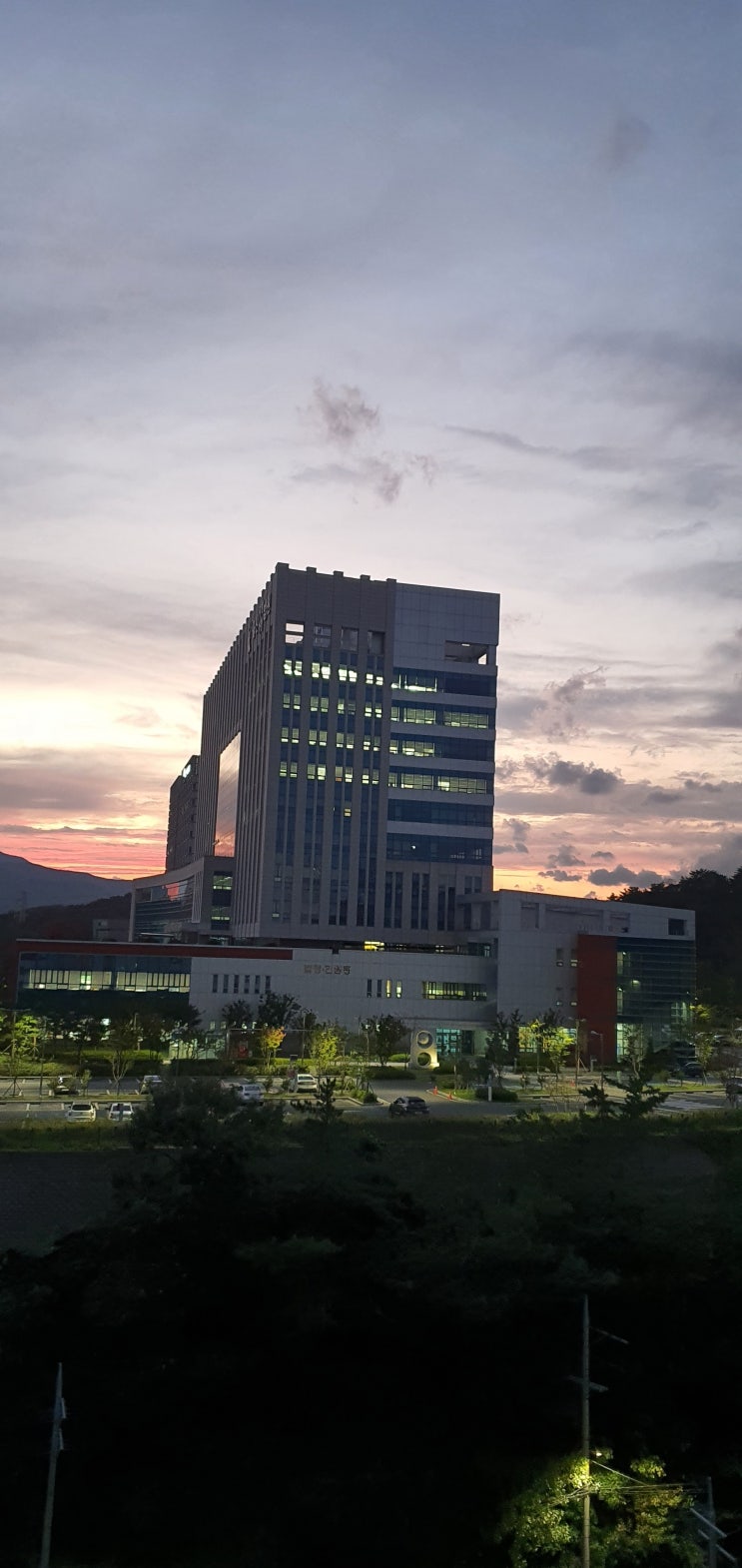  울산 법원의 노을