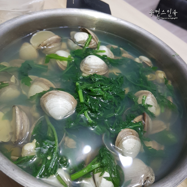  오늘 저녁은 새우구이와 동죽탕(?)