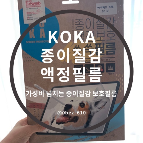  가성비 아이패드 종이필름 추천 - KOKA 꼬까 종이질감 쓱쓱필름
