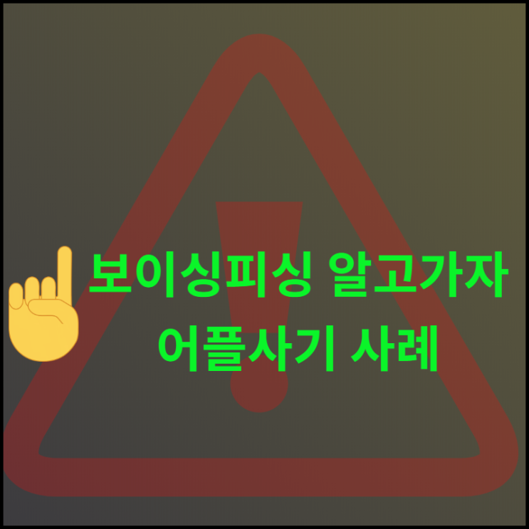  보이싱피싱  /어플사기 실제 사례