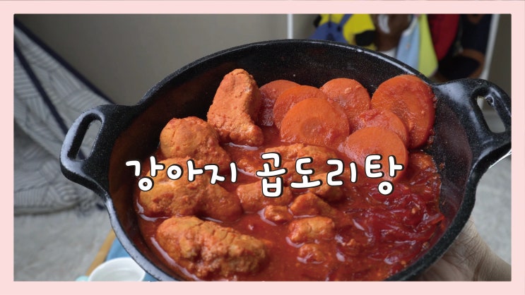  강아지먹방! 곱도리탕 강아지간식 만들기 [강아지음식 레시피]