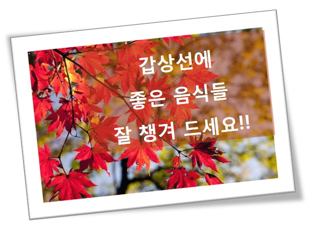  갑상선 기능저하증에 좋은 음식들/피해야 할 음식들