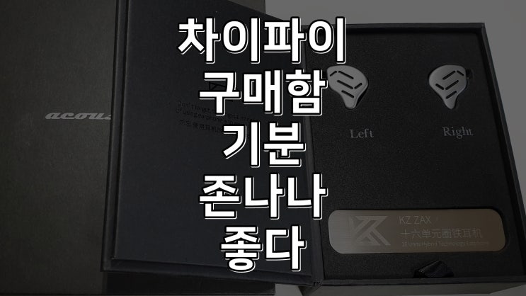  새로운 차이파이 이어폰 및 커스텀케이블 순동선 구매