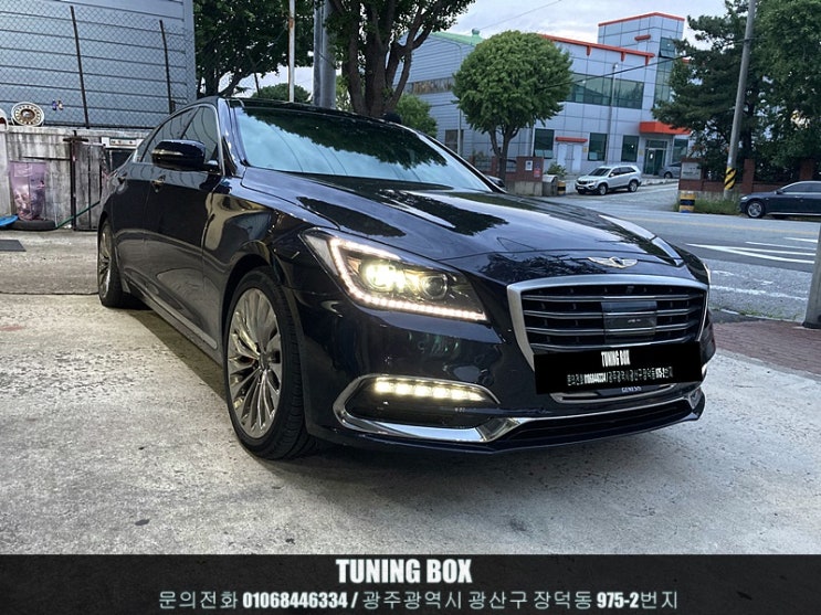  제네시스 G80 3.8 브레이크튜닝 프론트 네오테크 NF6피 380mm,얼스 브레이크 호스/리어 젠쿱 브렘보4피[광주 튜닝박스]