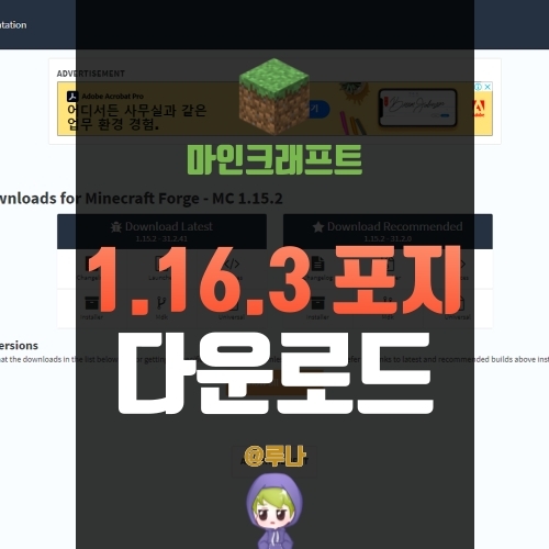 마인크래프트 1.16.3 포지 다운로드, 쉽게 다운로드해 보자!