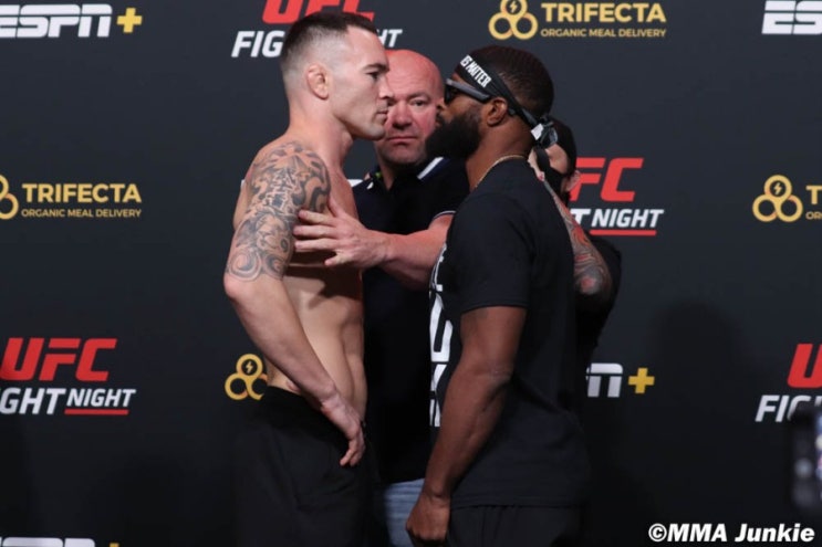 UFC 베가스 11:코빙턴 vs 우들리 계체 결과 UFC 베가스 11:코빙턴 vs 우들리 계체 결과