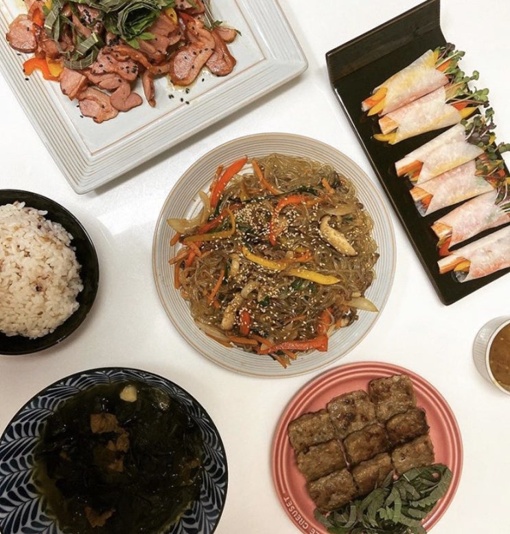  오늘의 집밥은 훈제오리구이와 잡채 : ) (곰곰잡채와 곰곰훈제오리 내돈내산후기)