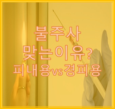 불주사 맞는이유 및 피내용 경피용 차이점은?