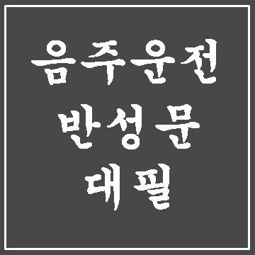  음주운전 반성문 대필 전문 행정사