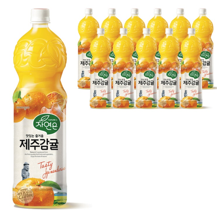  자연은 제주감귤 주스, 1.5L, 12개