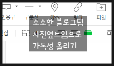  블로그 편집팁) 사진은 옆트임으로 큼직하게