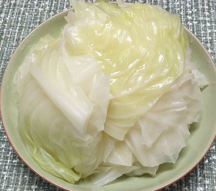 양배추(4인분) 찌는법