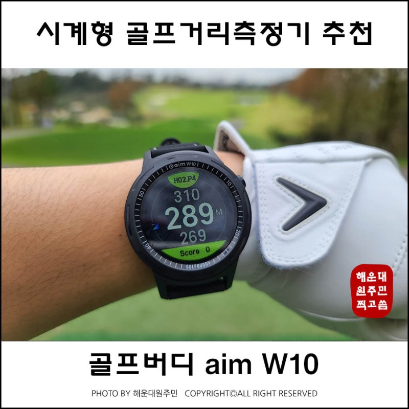 시계형 골프 거리측정기 골프버디 Aim W10로 깨백하다 : 네이버 블로그