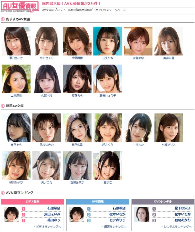 (2020/09/18更新) FANZA DVD通販 主要メーカー専属女優リスト