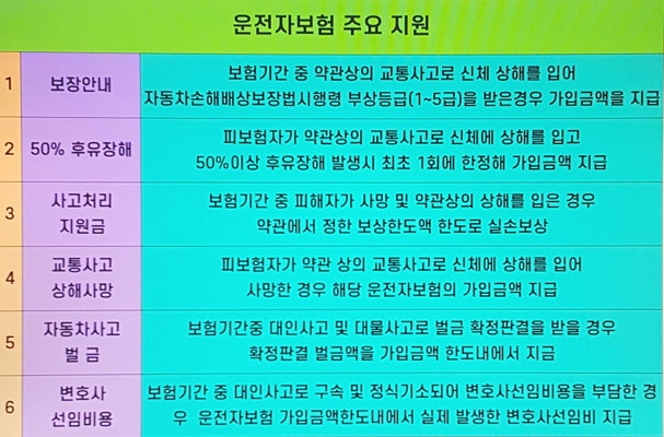 운전자보험 만기환급 일상생활 자차보험 부부의 장단점을 분석하여 가입준비를 하자 2