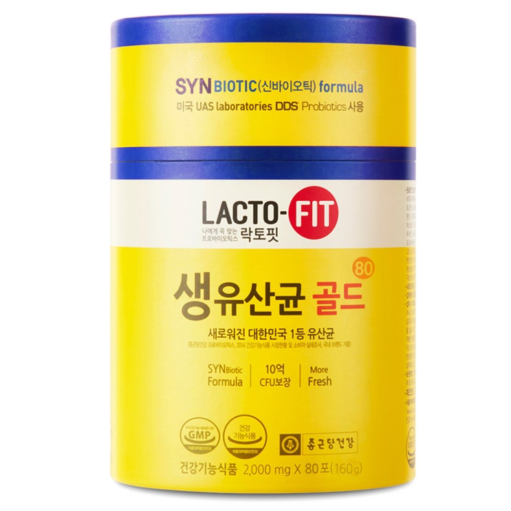  종근당건강 락토핏 생유산균 골드80, 160g, 1개