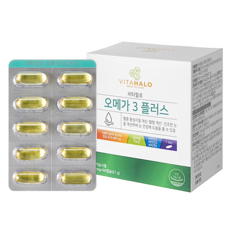  비타할로 노르웨이산 오메가 3 플러스, 81g, 1개