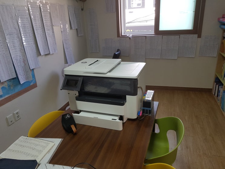 공부방 복합기 판매 프린터 판매 A4 A3 B4용 프린트기 HP7740 입니다. - 울산 울주군 공부방에 무한잉크복합기설치 합니다.