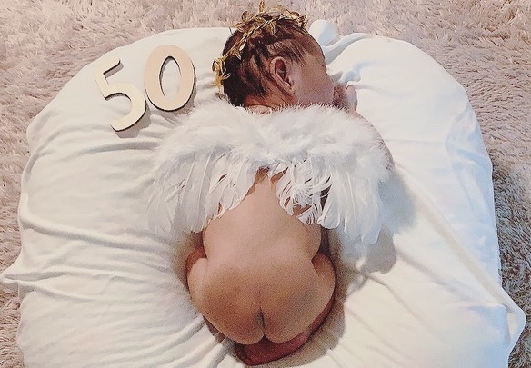  집에서 아기와 함께하는 :: 50일 셀프촬영 