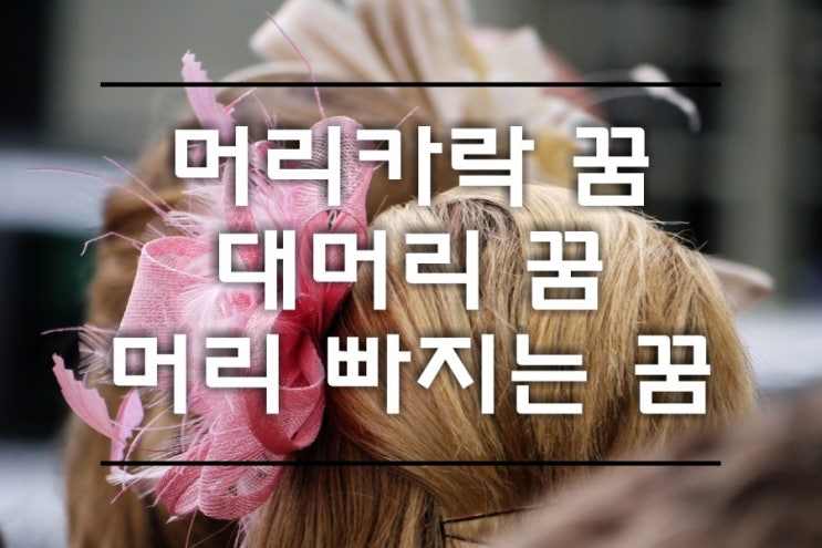  머리카락 빠지는 꿈 머리카락 자르는 꿈 탈모꿈 다양한 꿈해몽해드려요
