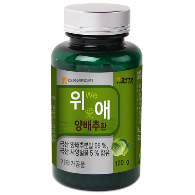  대웅생명과학 위 애 양배추환, 120g, 1개