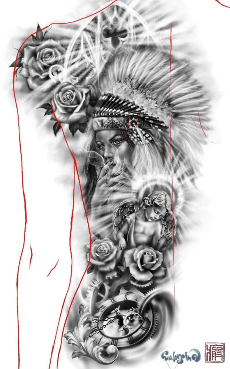 아날로그와 디지털 그 중간 어디쯤, 타투도안만들기 이태원 반코리아 타투샵 드로잉 페인팅 디자인 스토리 : 네이버 블로그, image size:800x1280