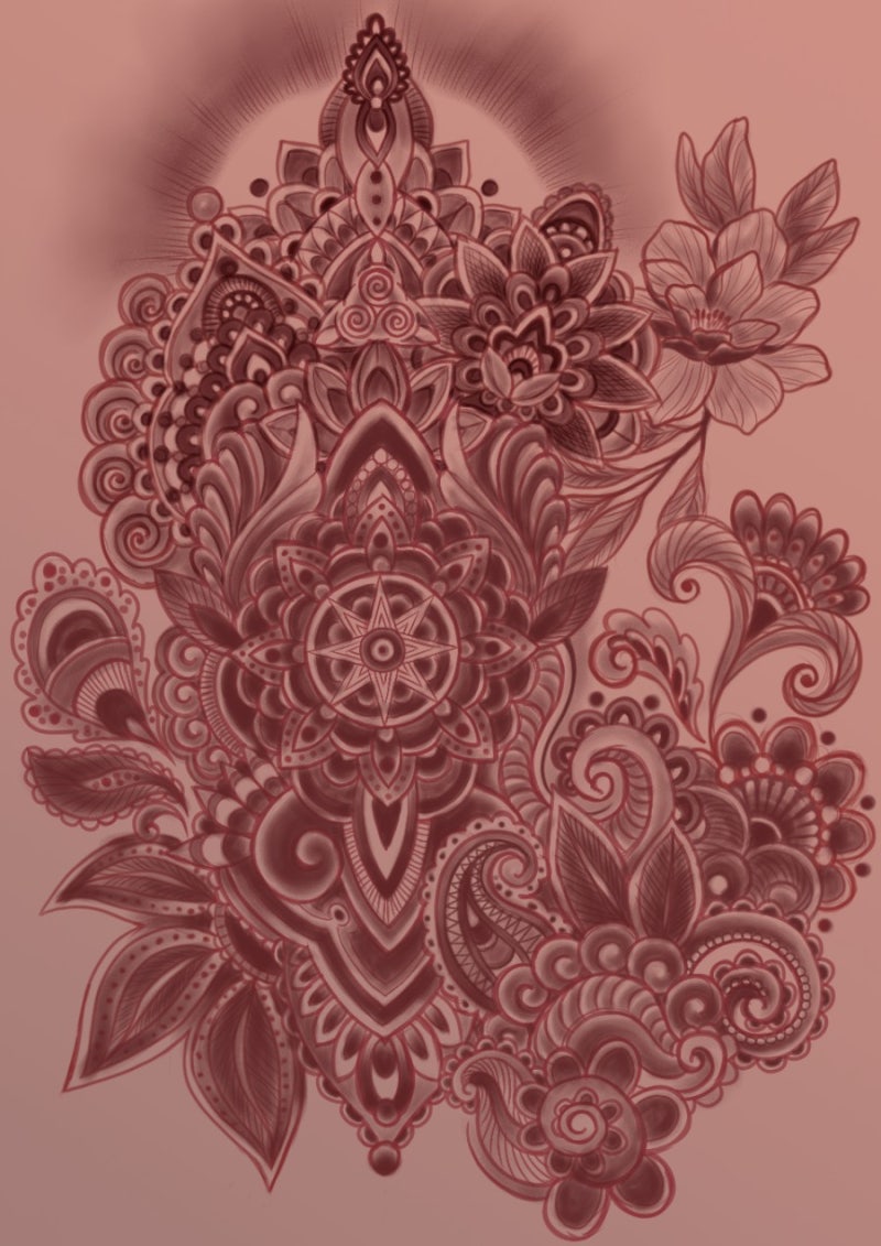 아날로그와 디지털 그 중간 어디쯤, 타투도안만들기 이태원 반코리아 타투샵 드로잉 페인팅 디자인 스토리 : 네이버 블로그, image size:800x1131