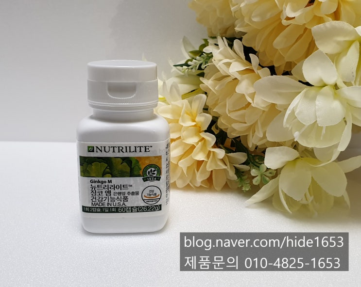  암웨이 뉴트리라이트 징코M(기억력 개선, 혈행개선, 두뇌건강, 은행잎추출물)