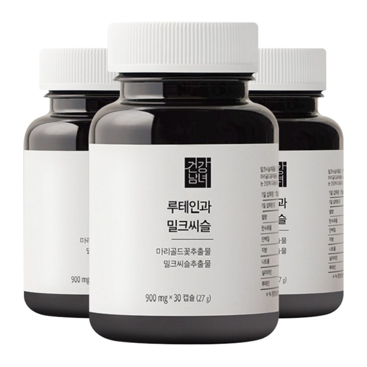  건강남녀 루테인과 밀크씨슬 영양제, 30정, 3개
