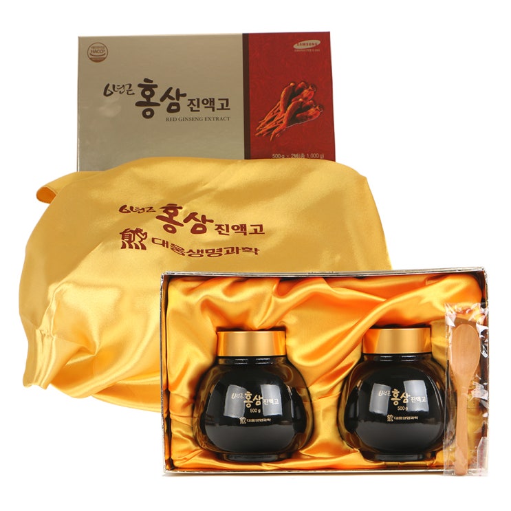  대웅생명과학 6년근 홍삼 진액고, 500g, 2개입