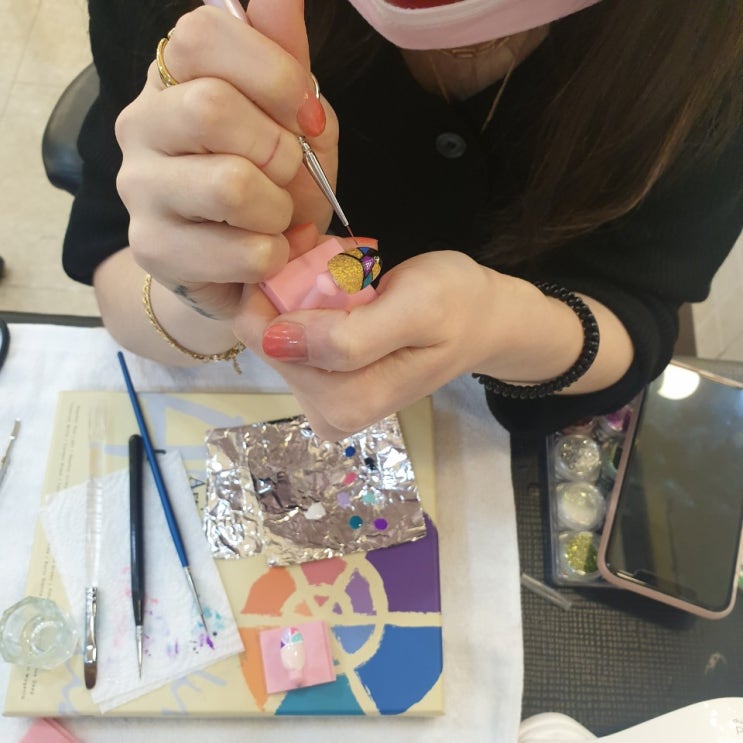  네일아트자격증학원 크리스챤쇼보미용학원 실기시험 수업진행!
