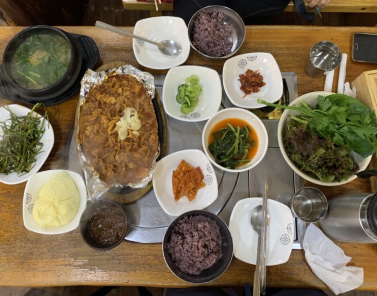 종로맛집 수정식당 쌈밥 고추장불고기 한상차림