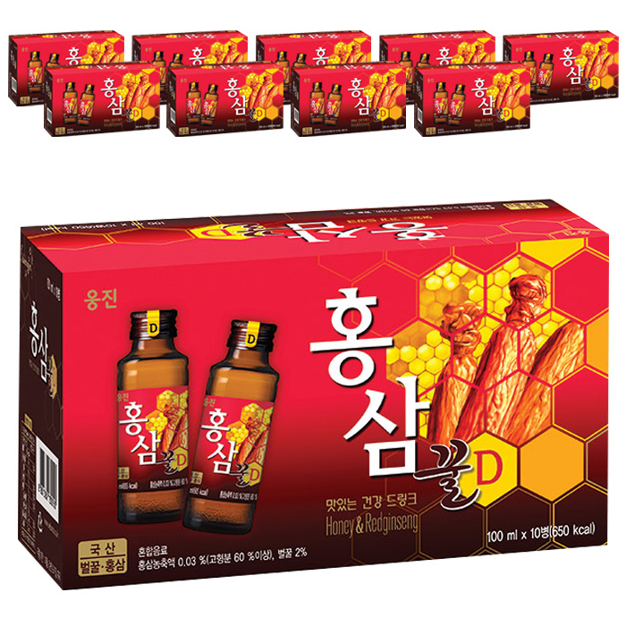 웅진 홍삼꿀D 드링크, 100ml, 100개입