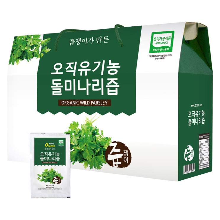  즙쟁이 오직유기농 돌미나리즙, 80ml, 30개입