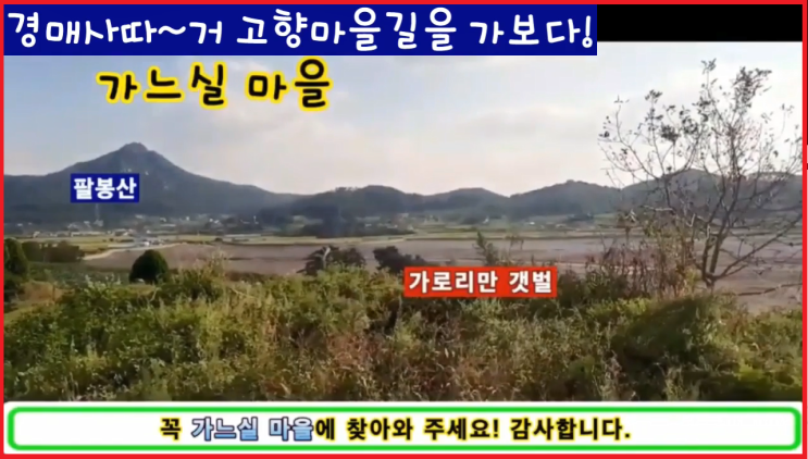  경매사가 간다! 경매사따거의 고향인 서산 가느실마을 길을 가보다!