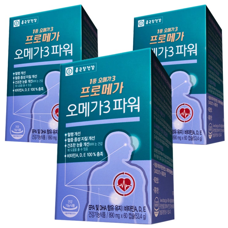  종근당건강 프로메가 오메가3 파워, 60정, 3개