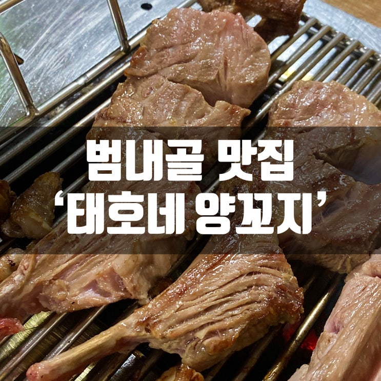  범일동 양꼬치 맛집 태호네양꼬지