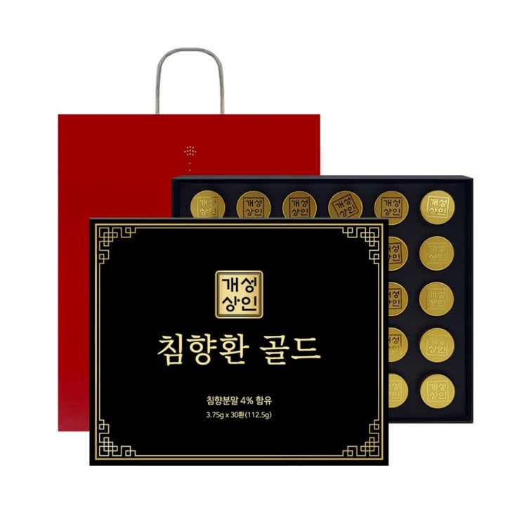 개성상인 침향환 골드 30개입 + 쇼핑백, 112.5g, 1세트