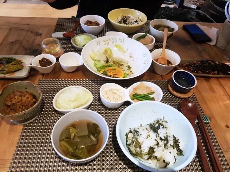 영등포구청역 건강식 맛집(비건식 가능), 차호로록 부지갱이나물밥정식