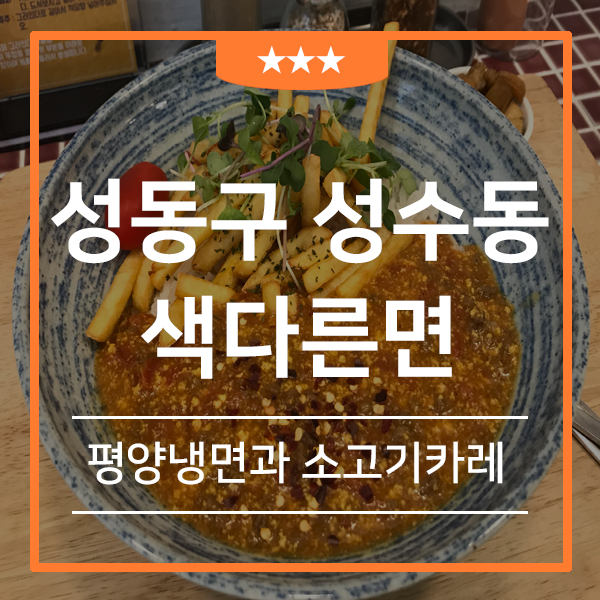  성수동의 색다른 면요리 맛집 색다른면(feat.평양냉면과 카레면 토마토소고기카레밥과 함께 먹는 꿀호떡만두)