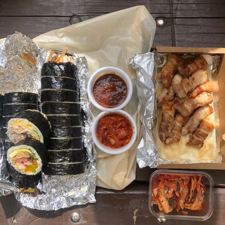  수아당 김밥과 따띠삼겹 + 롯데리아!!