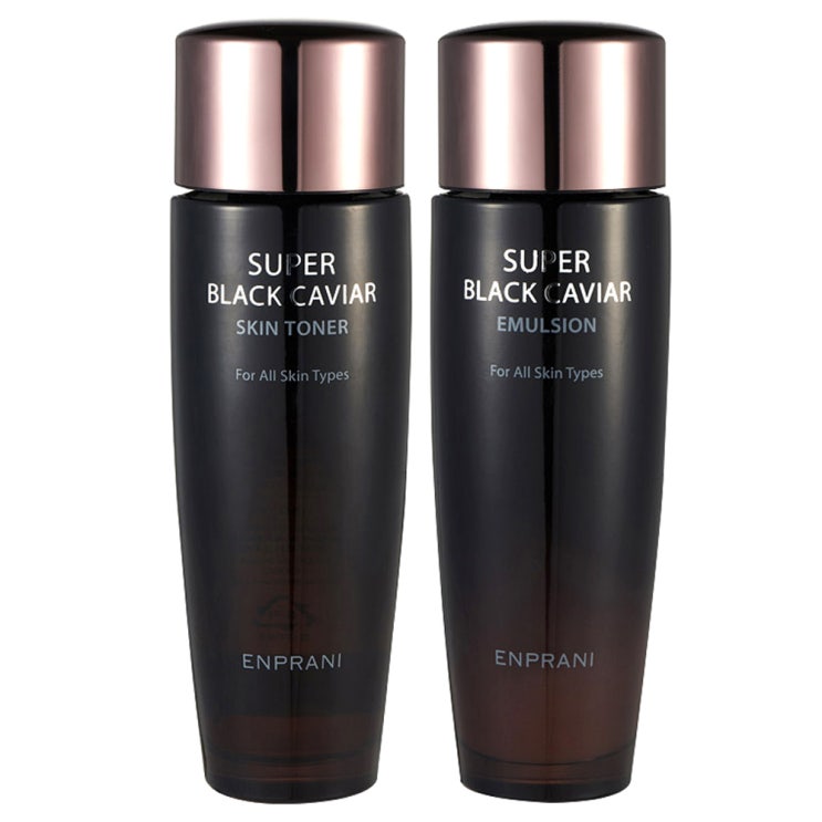  엔프라니 수퍼 블랙 캐비어 스킨 150ml + 에멀전 150ml, 1세트