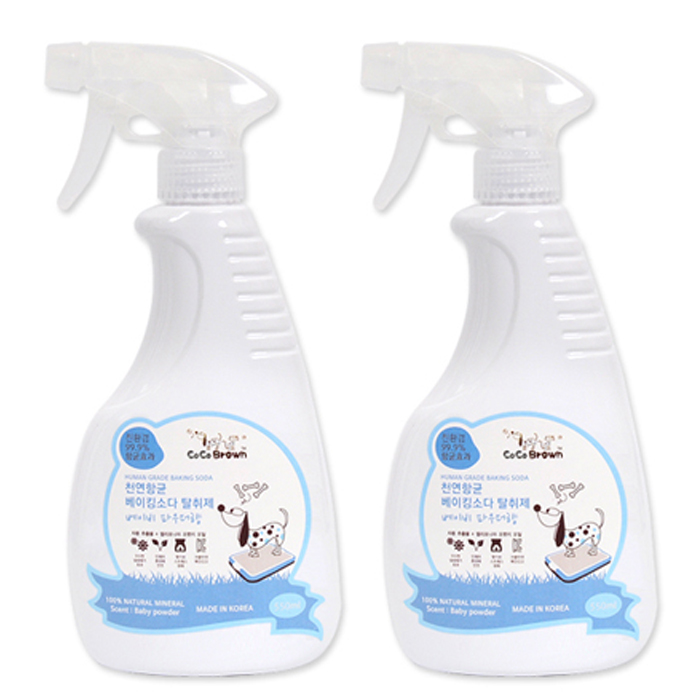  코코브라운 애완용 베이킹소다 탈취제 베이비파우더향, 550ml, 2개입